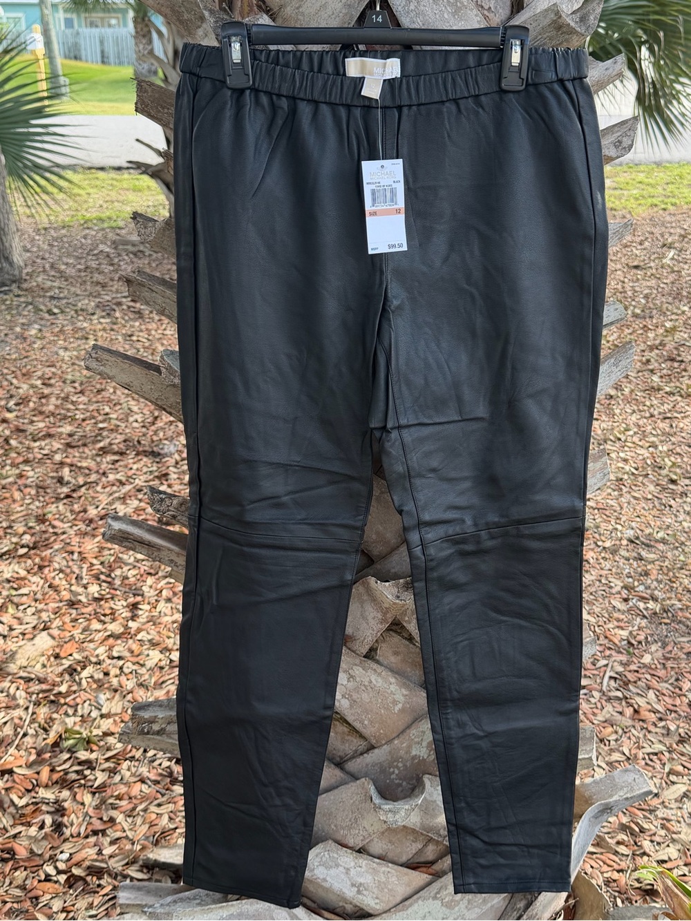 Michael Kors Women’s Black Faux Leather Pants